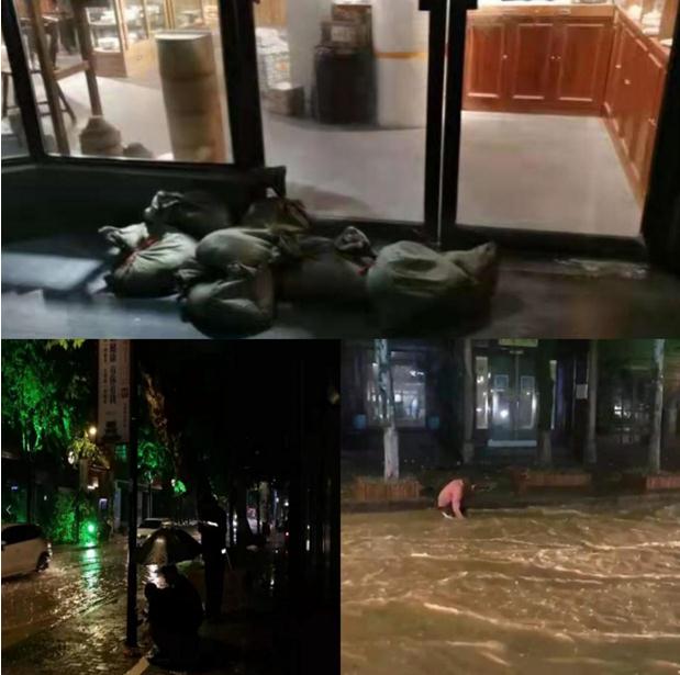突降暴雨，井巷物業(yè)公司保街區(qū)平安